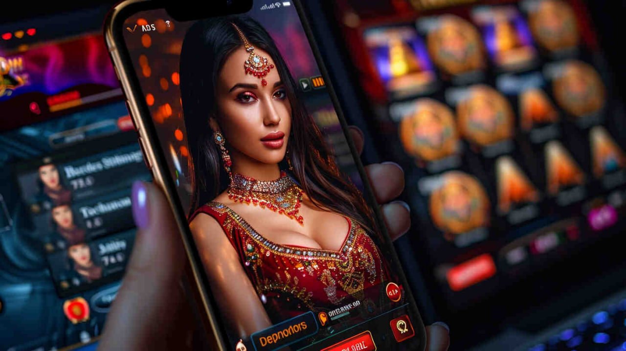 55MMR မိုဘိုင်းအက်ပ် Android iOS ဖုန်းဖြင့် ကာစီနို Slots ကစားနေသောမြင်ကွင်း
